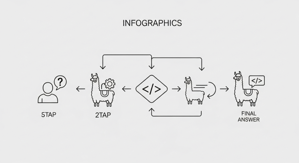How to Use the Llama 3.1 API for Real-Time Function Calling? 2 A flowchart diagram explaining the Llama 3.1 function calling process, from user prompt to final AI answer.